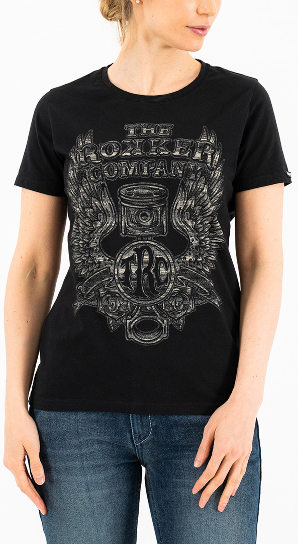 Rokker Wings Classic Tricou pentru femei negru XS Figura 1