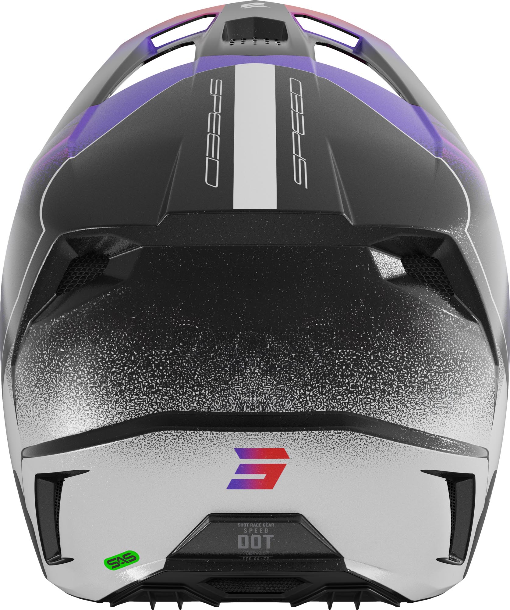 Shot Speed Olymp Cască de motocross pentru tineret mov Y/S (49/50) Figura 3