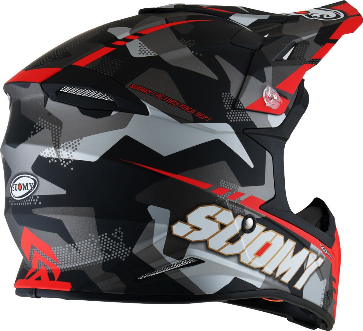 Suomy X-Wing Camouflager E06 Motocross hjelm sort/grå/rød S (55/56) Figur 3