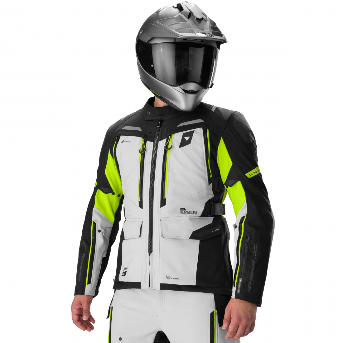 SHIMA Dune 2.0 Motorcycle Textile Jacket black/white/yellow L Figure 3