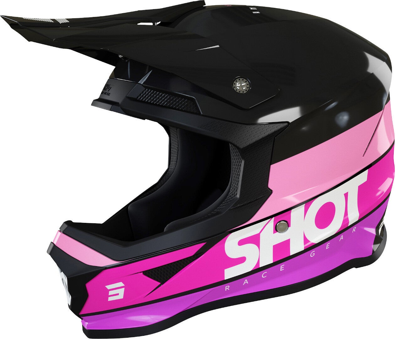 Shot Furious Story Motocross Helm schwarz/pink M (57/58) Abbildung 1