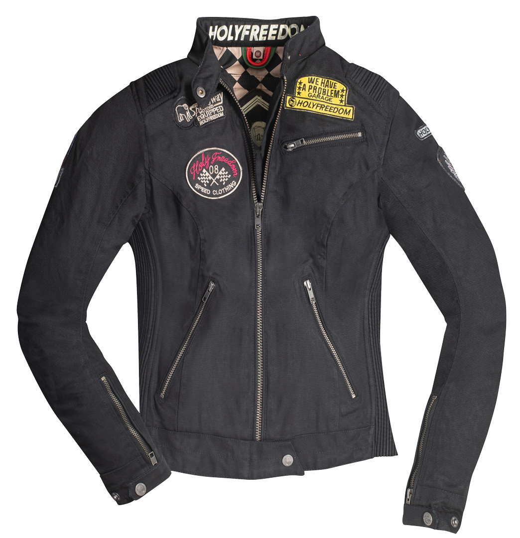 HolyFreedom Quattro Waxed Jachetă textilă pentru motociclete pentru doamne negru S Figura 1