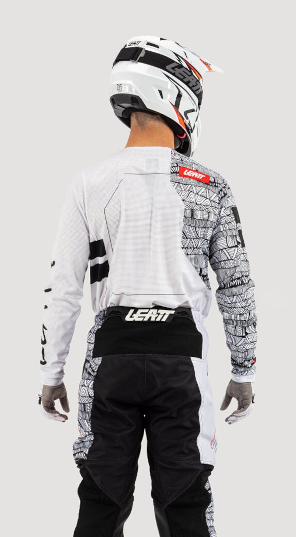 Leatt 3.5 Ride Kit Mosaic 2025 Set Maglia e Pantaloni Motocross bianco/nero/rosso XL Figura 11