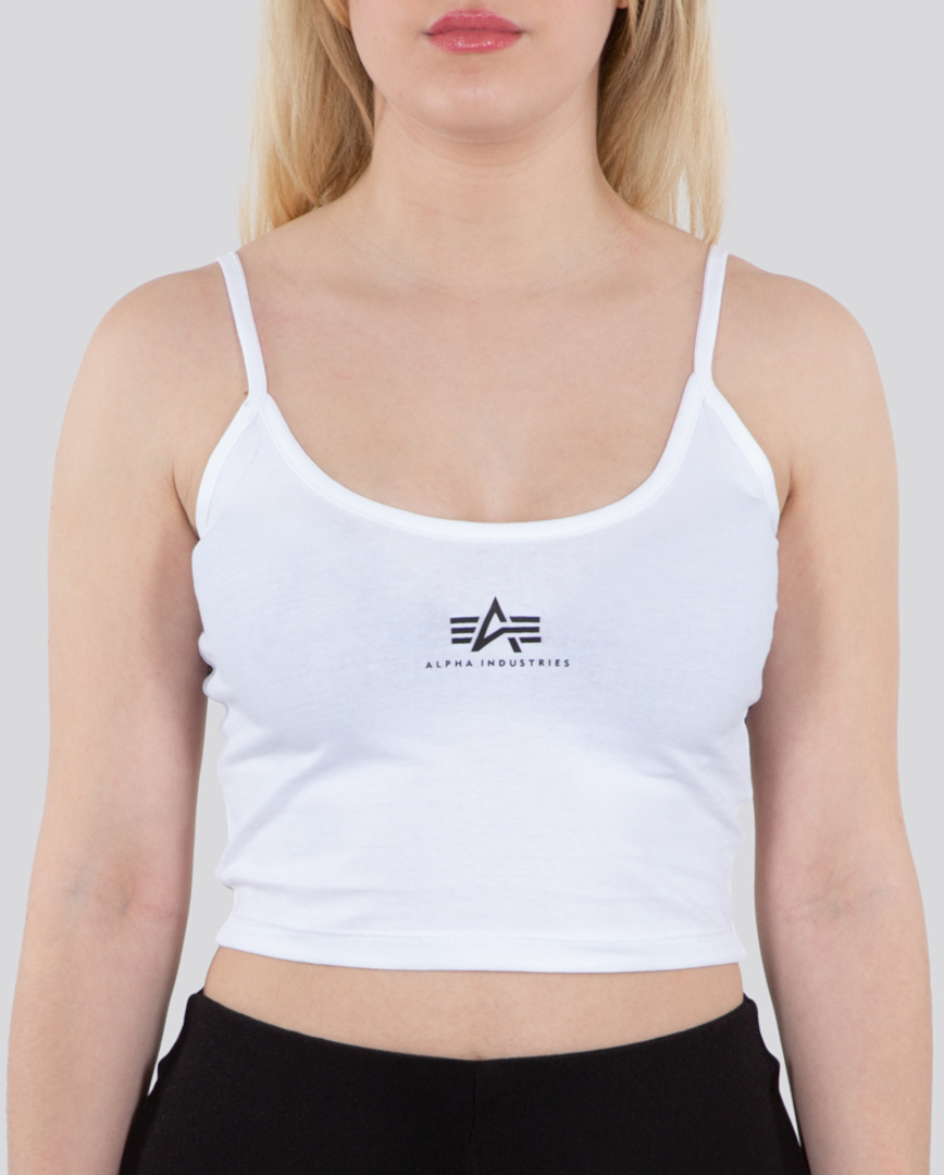 Alpha Industries Basic Crop SL Damski Top biały L Rysunek 1
