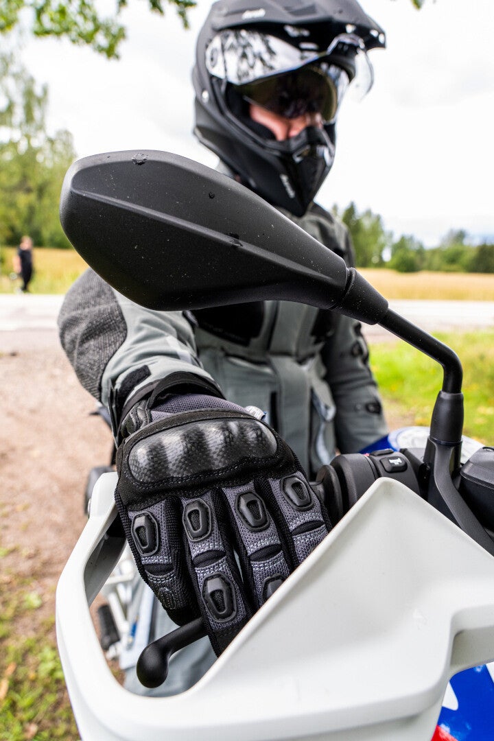 Lindstrands Siljan Motorcykelhandsker sort/grå 13 Figur 3