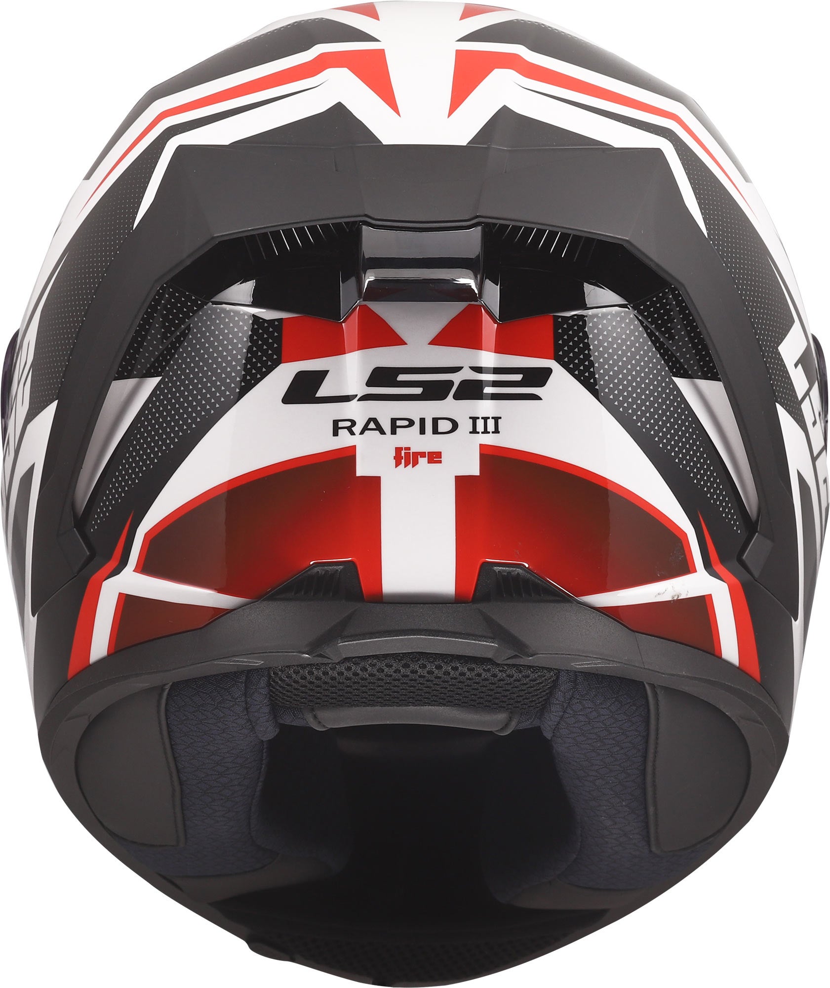 LS2 FF820 Rapid III Xtrem Capacete branco/preto/vermelho XXS (51/52) Figura 4