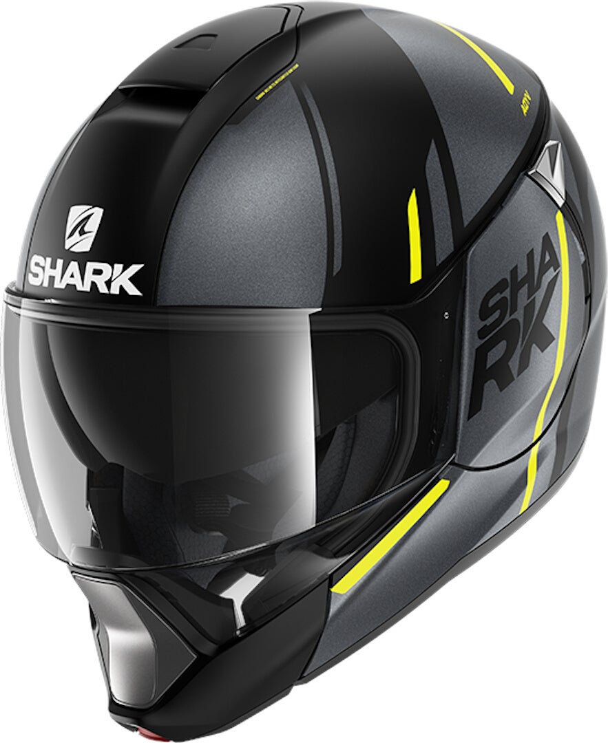Shark Evojet Vyda Mat Helmet black/yellow L (59/60) Figure 1