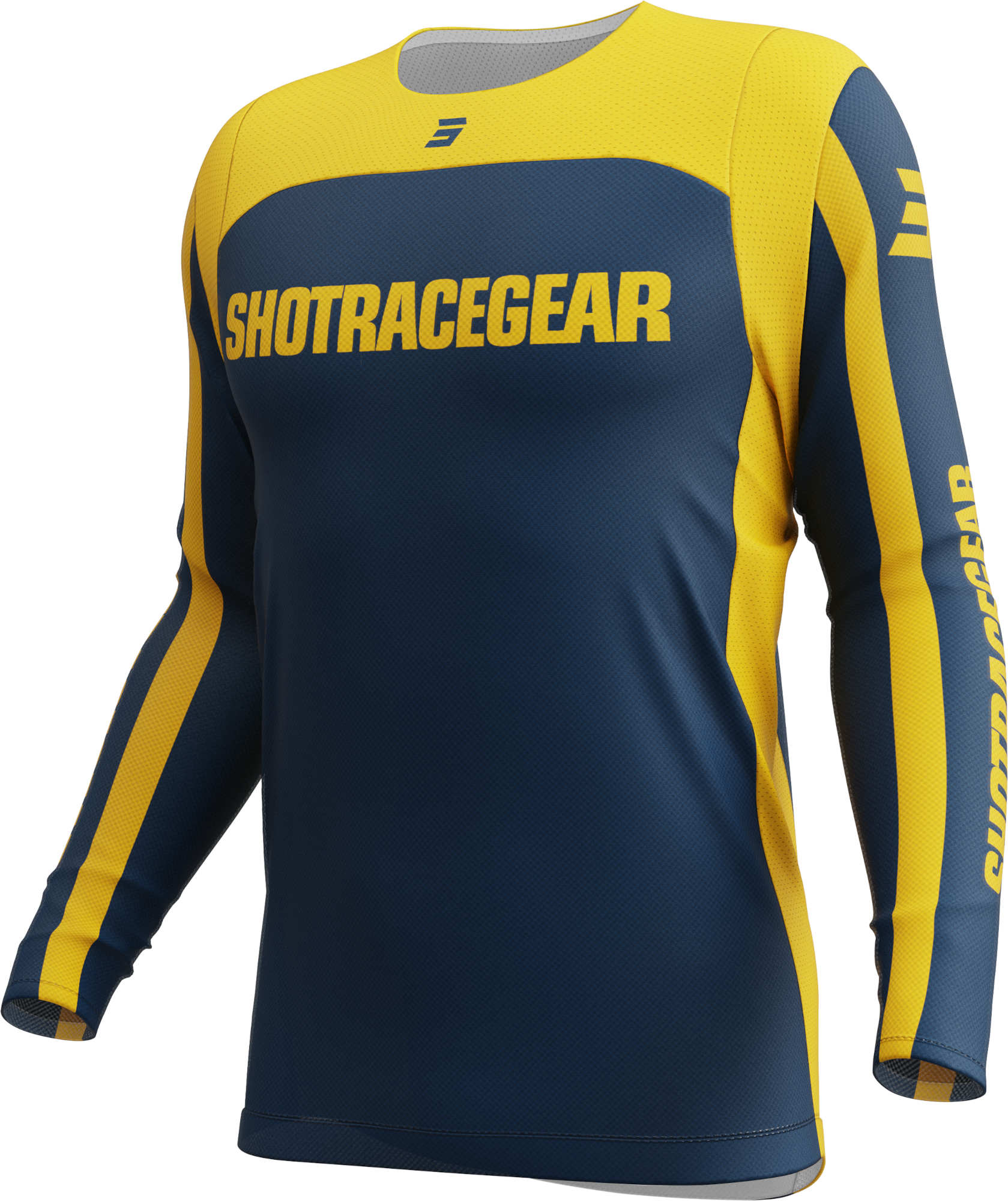 Shot Contact Mythic Maillot de motocross bleu/jaune S Figure 1