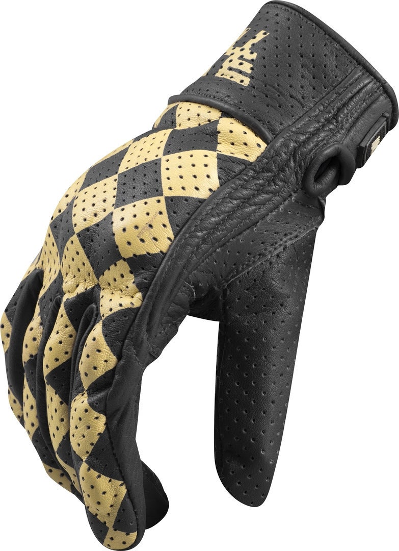 HolyFreedom Bullit Perforated Motorcykel handsker sort/gul L Figur 4