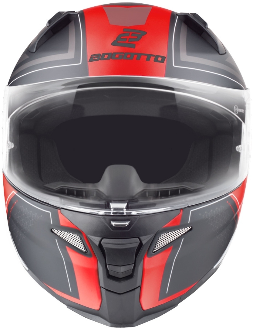 Bogotto FF110 Cinder Hjälm Svart matt/röd XL Figur 6