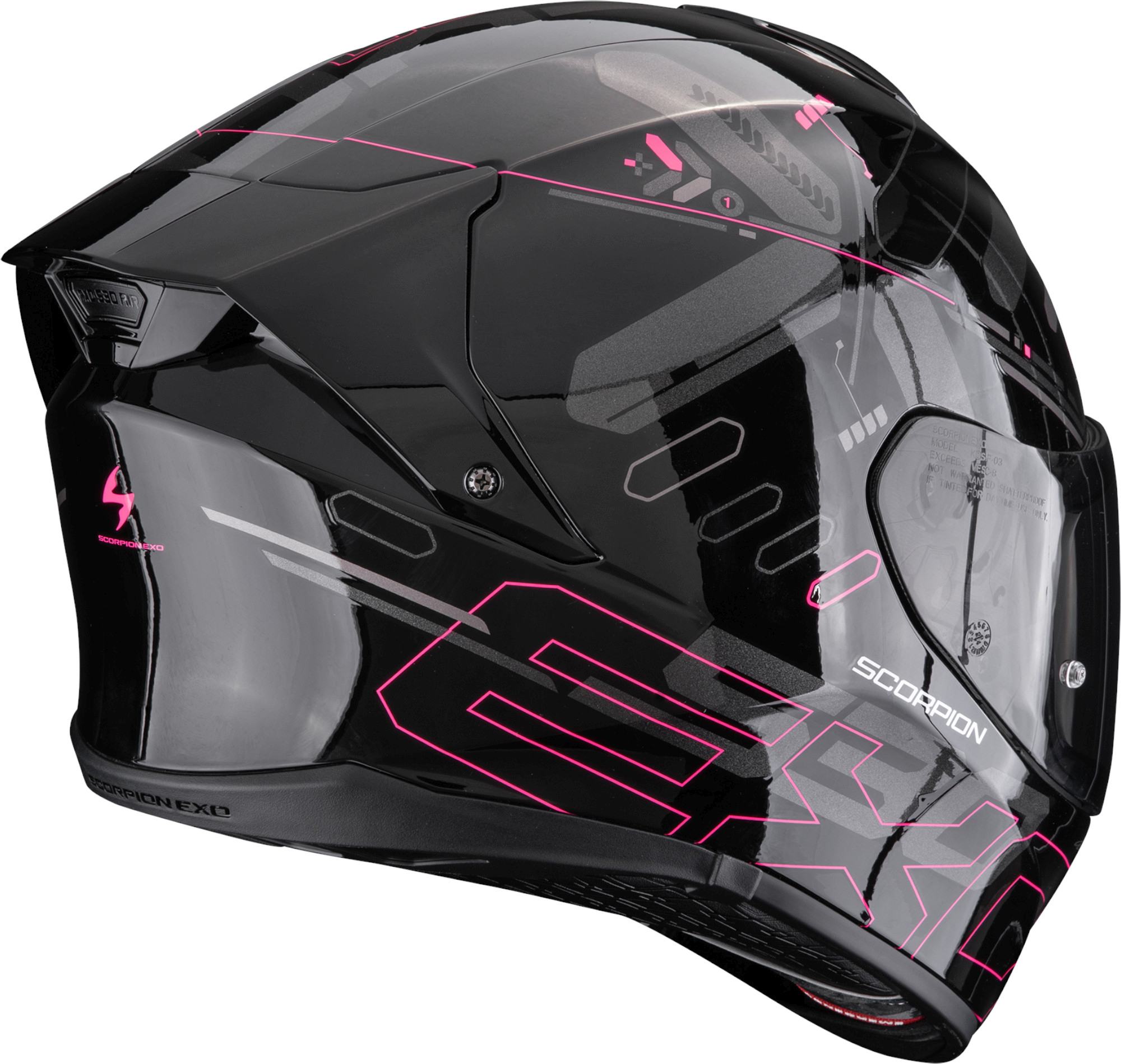 Scorpion Exo-530 Air Fond Cască integrală Negru/roz XS (53/54) Figura 3