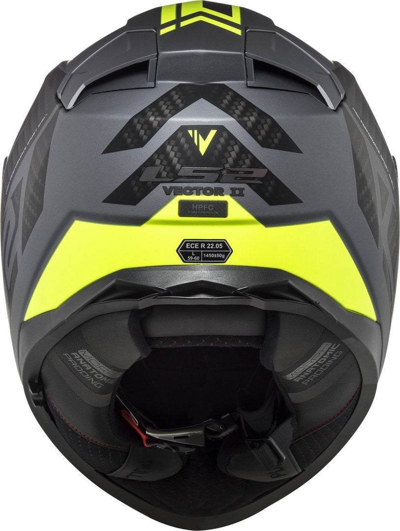 LS2 FF811 Vector II Splitter Casco grigio/giallo XXL (63/64) Figura 3