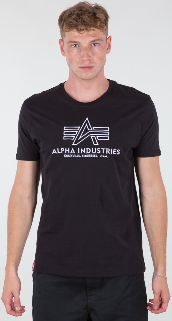 Alpha Industries Basic Embroidery T-shirt zwart/wit 3XL Figuur 1