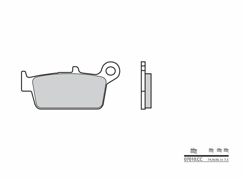 Brembo S.p.A. Bromsbelägg Scooter kolkeramik - 07010 Figur 1