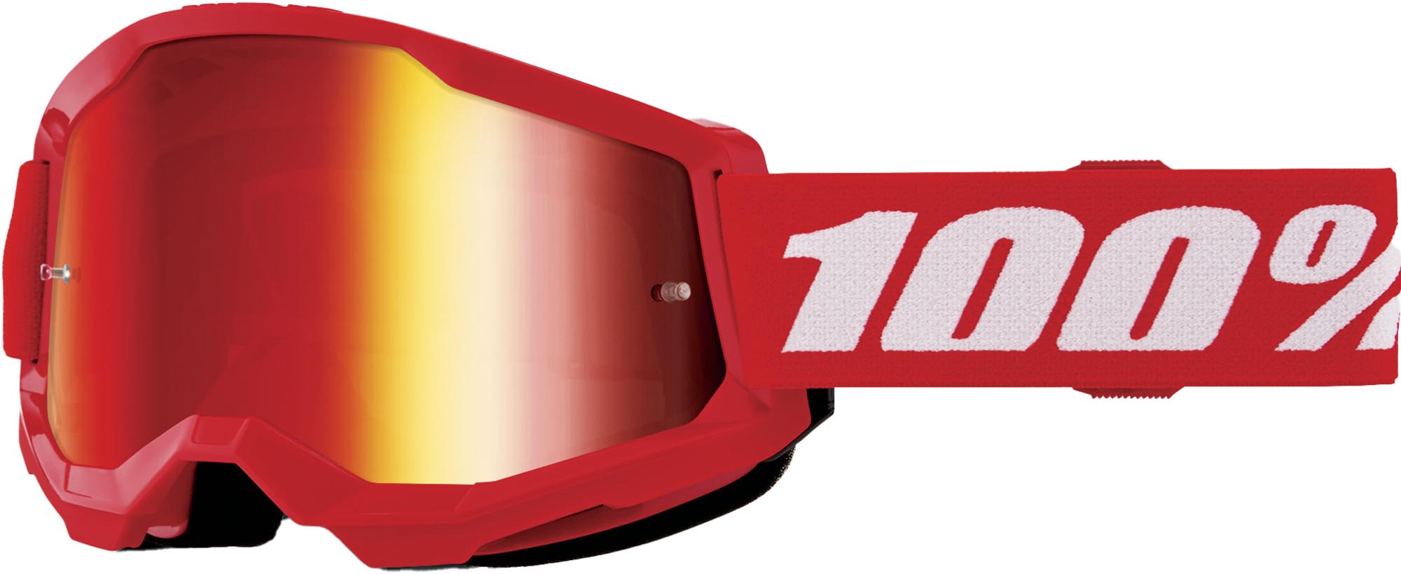 100% Strata 2 Jugend Motocross Brille rot/weiß Abbildung 1