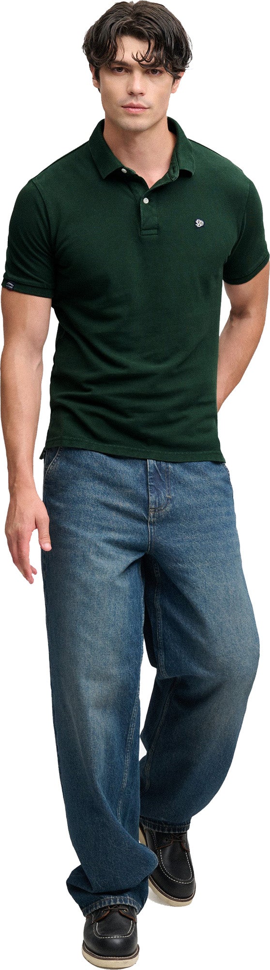 Superdry & Co Vintage Destroy Polokošeľa Zelená XL Obrázok 4