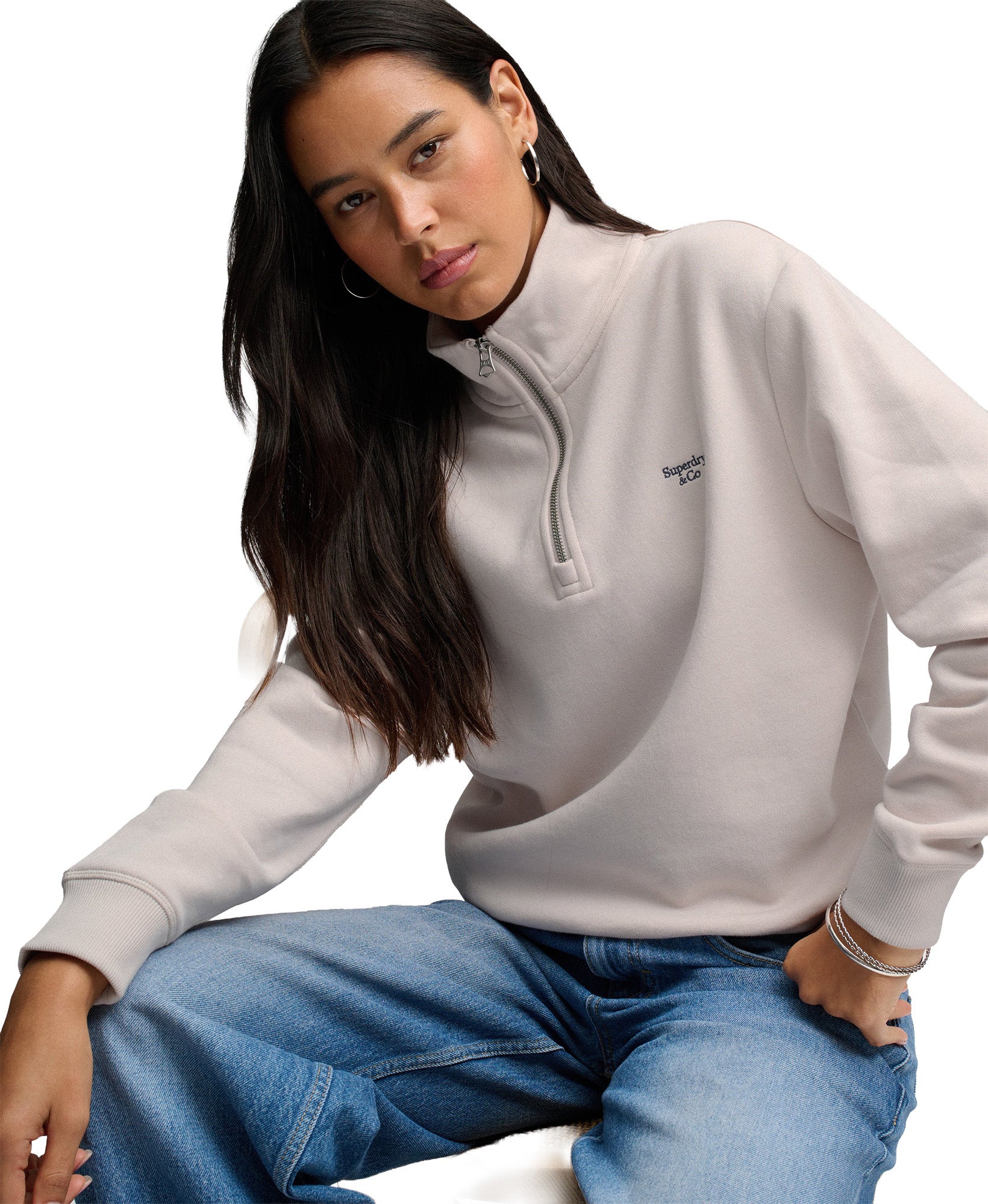 Superdry & Co Signature Ladies Sweatshirt grey XS Figure 4