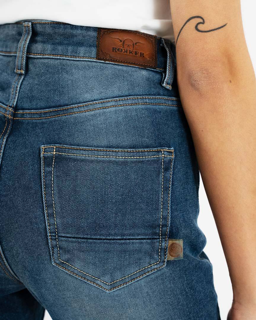Rokker Rokkertech High Waist Dames motorfiets Jeans 38 L30 Figuur 3