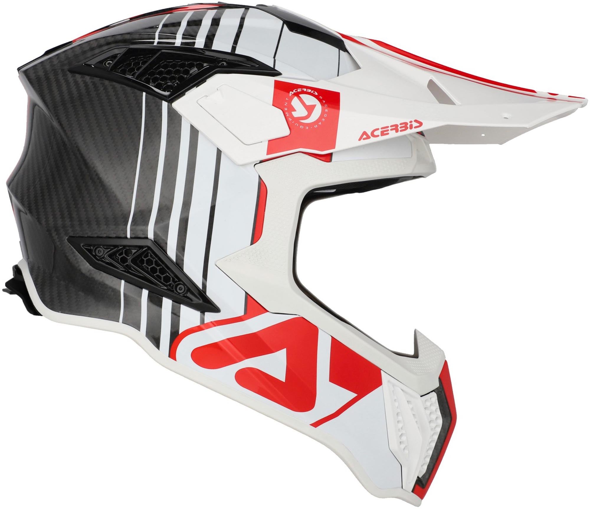 Side view of Acerbis Airstrike-C Graphic Carbon Motocross Helmet