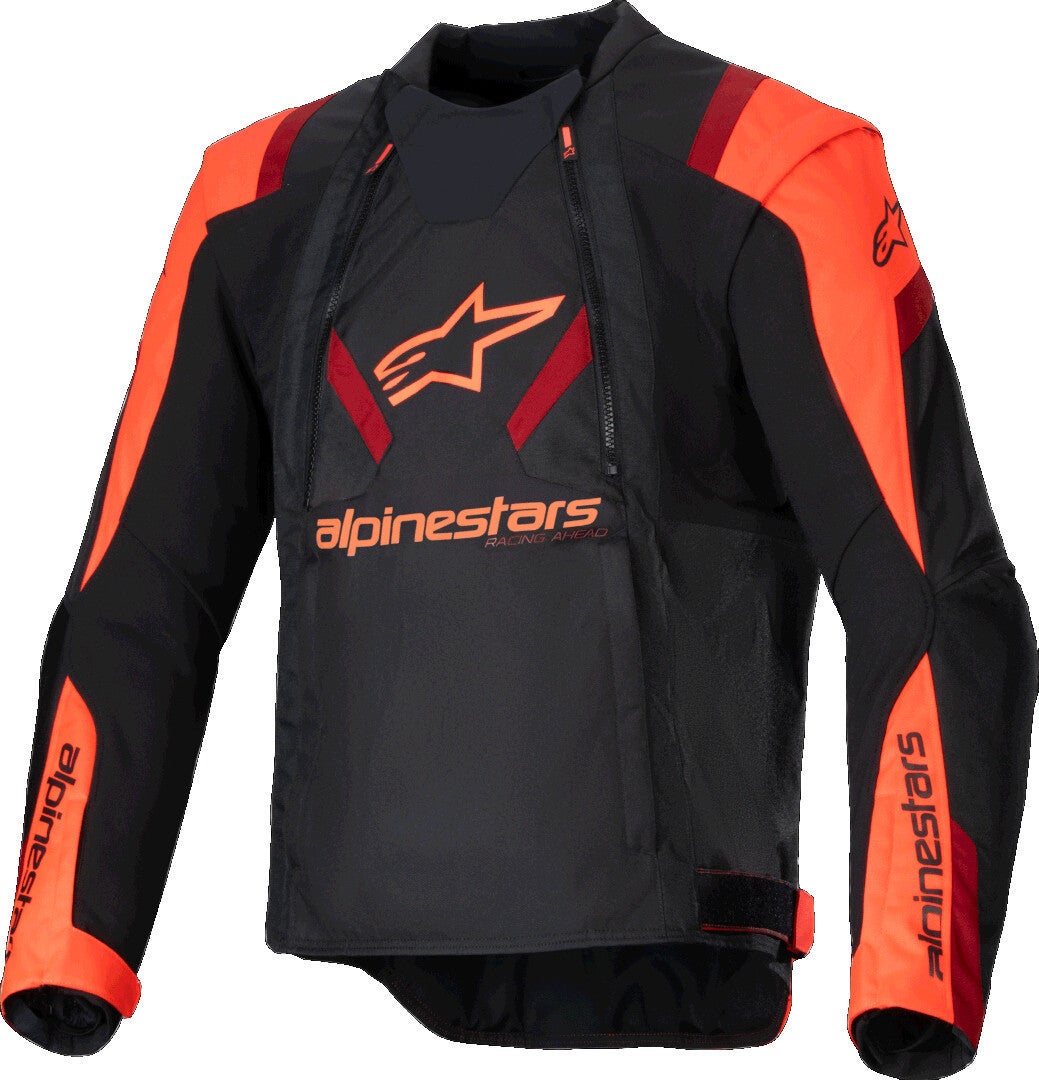 Alpinestars Men's Black/Neon Red T-Stunt Air Motorcycle Textile Jacket