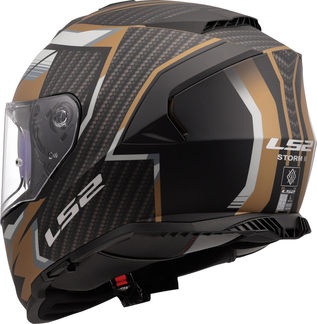 LS2 FF800 Storm II Tracker Hjelm Gullmatt Tap (59/60) Figur 3