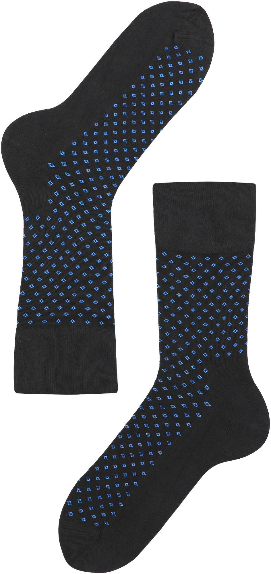 Lenz Think About Dots Sokken - Set van 2 zwart/blauw 42-44 Figuur 1