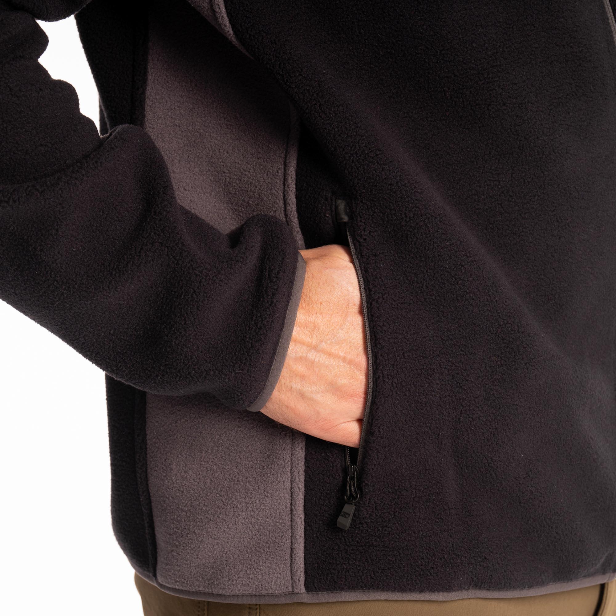 Side view of Klim Teton Crest Fleece Hooded Jacket