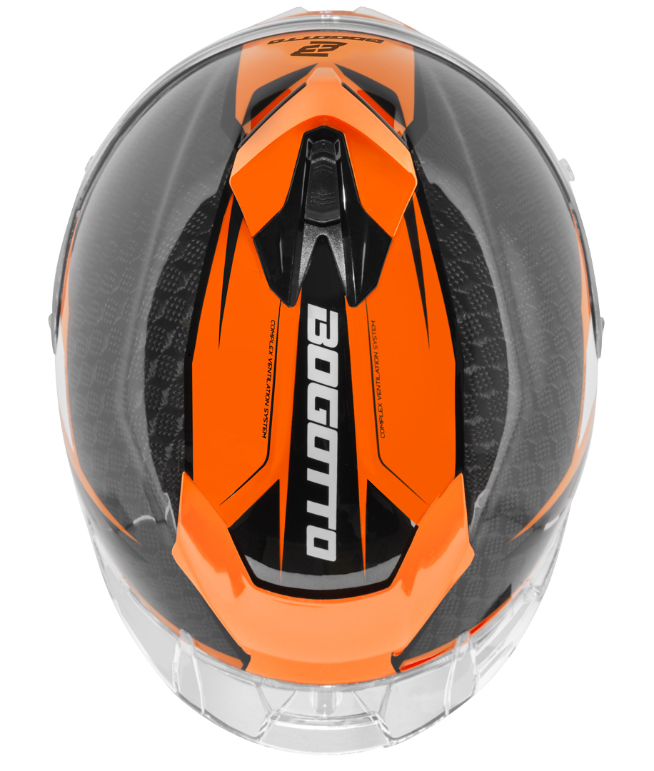 Bogotto FF104 SPN Cască de carbon Portocaliu/Negru XS Figura 9