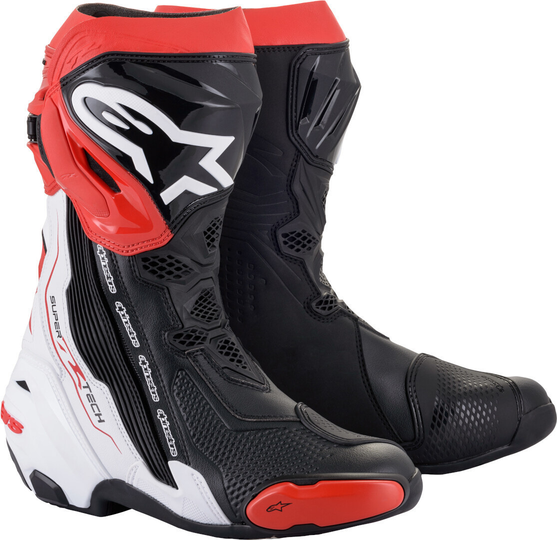 Alpinestars Supertech R Motorcycle Boots black/white/red 48 Figure 1