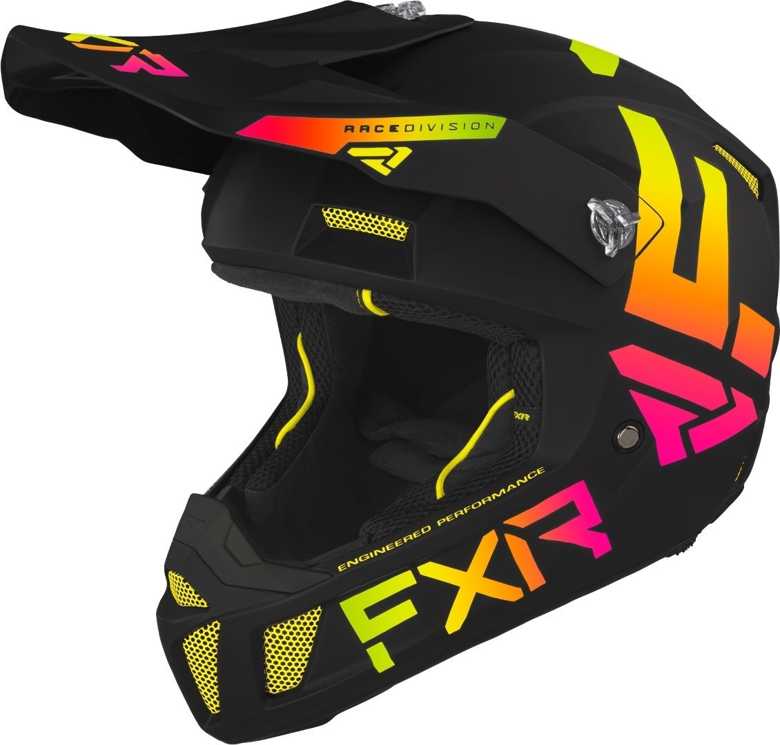 FXR Clutch CX MX Gear Casco Motocross nero/giallo M (57/58) Figura 1