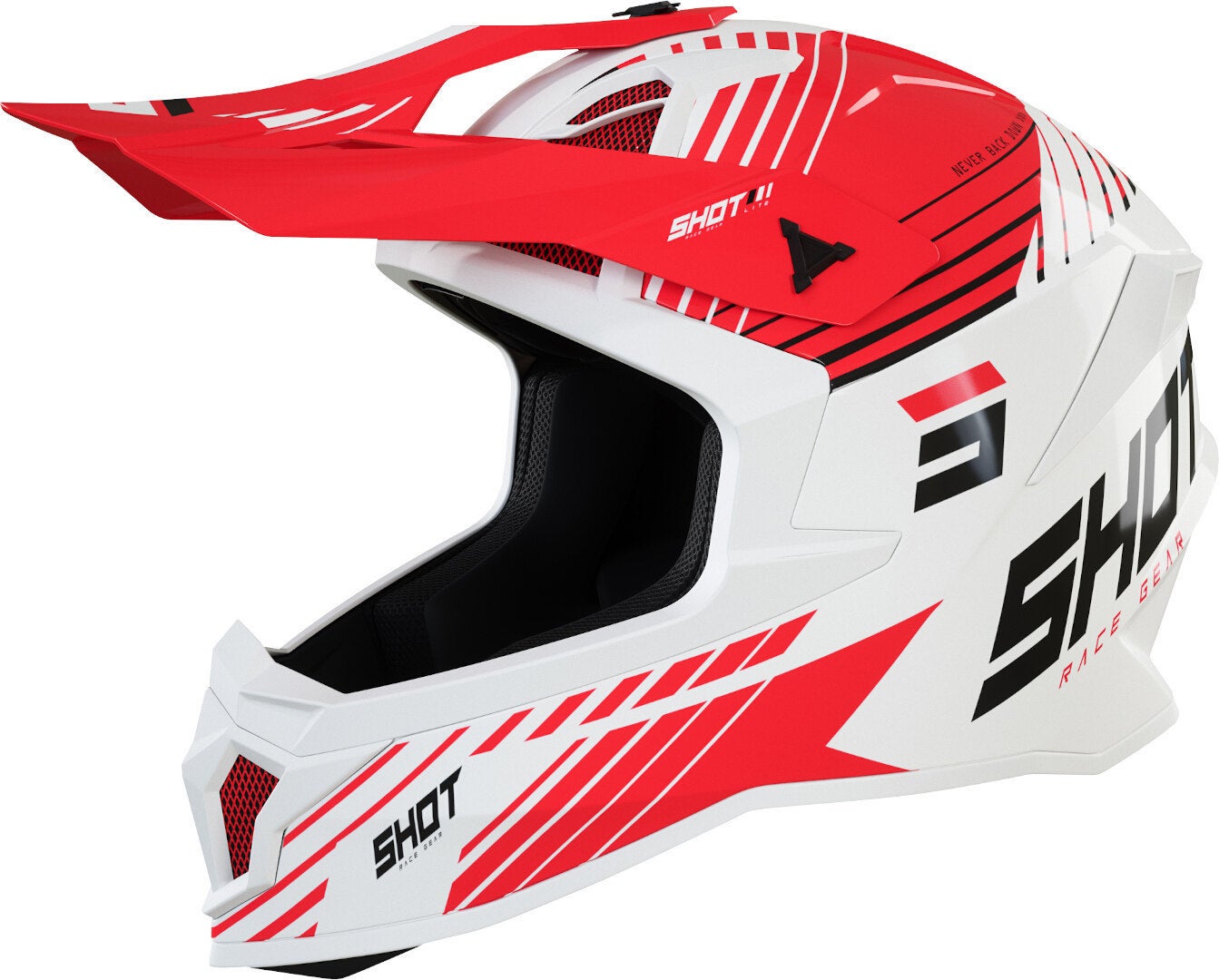 Shot Lite Fury Motorcross helm wit/rood Verlies (59/60) Figuur 1