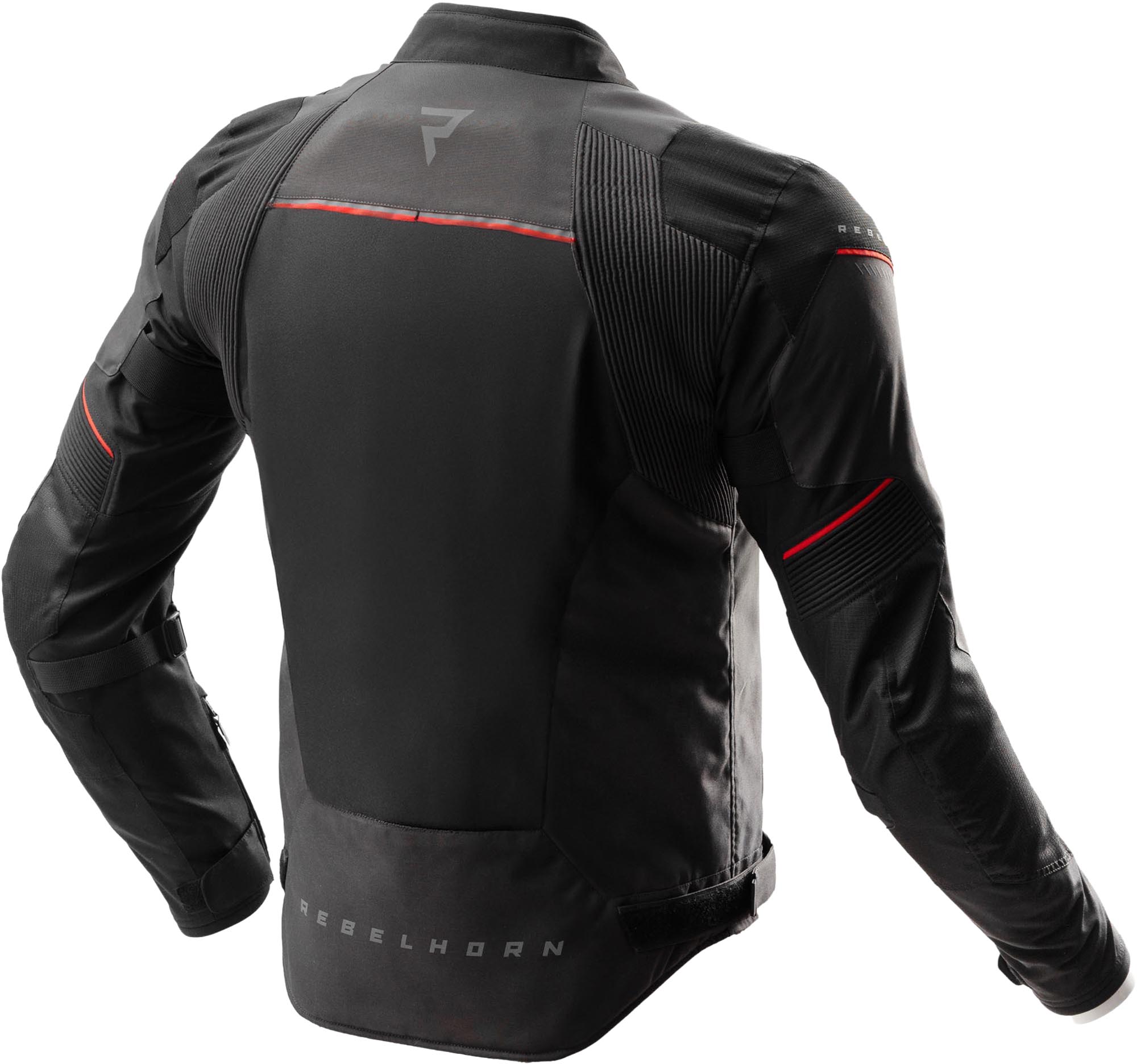 Rebelhorn Swift waterproof Motorcycle Textile Jacket black/grey/red 7XL Figure 2