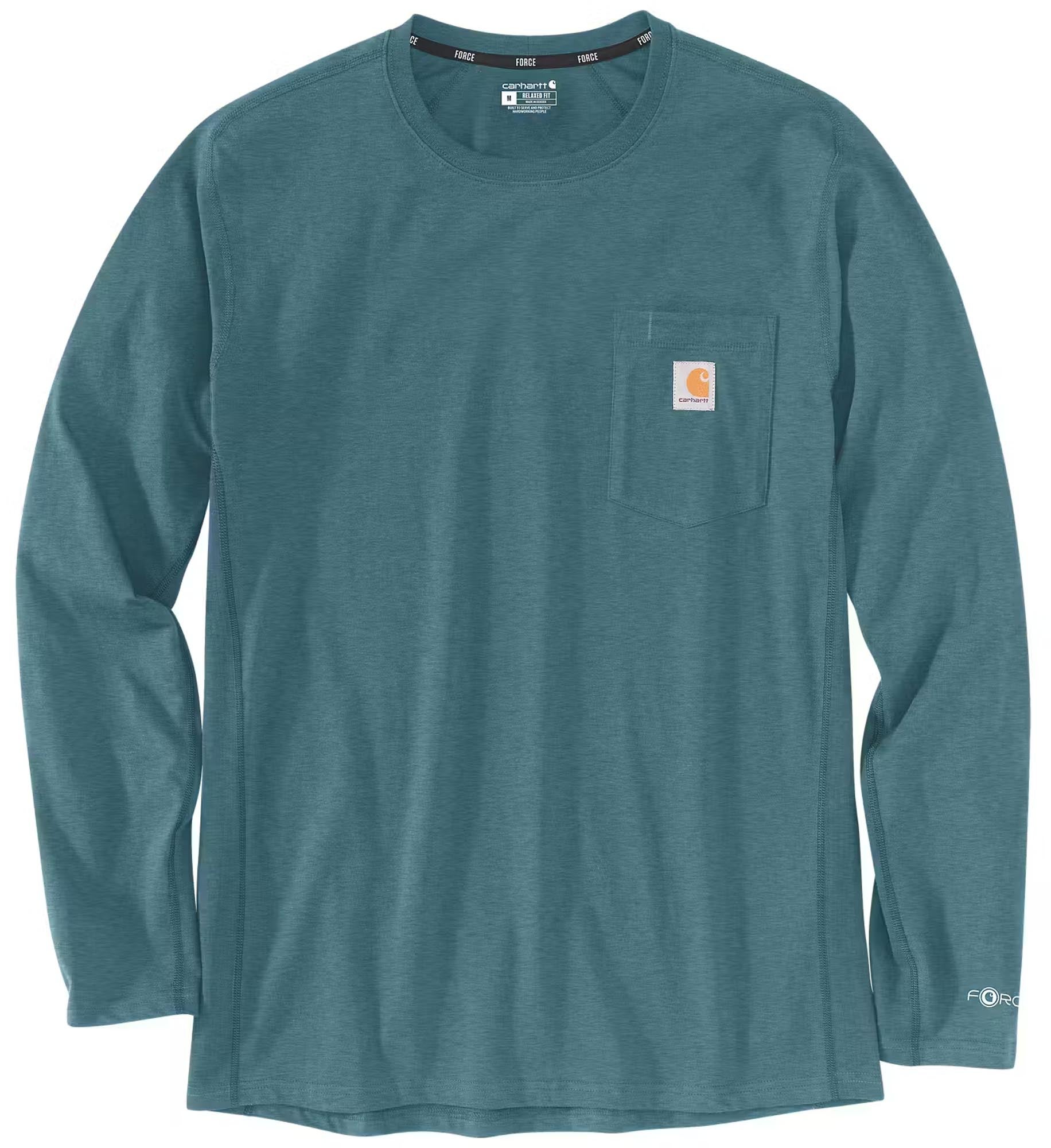 Carhartt Midweight Pocket Manga comprida Ajuste relaxado Turquesa/Azul S Figura 1
