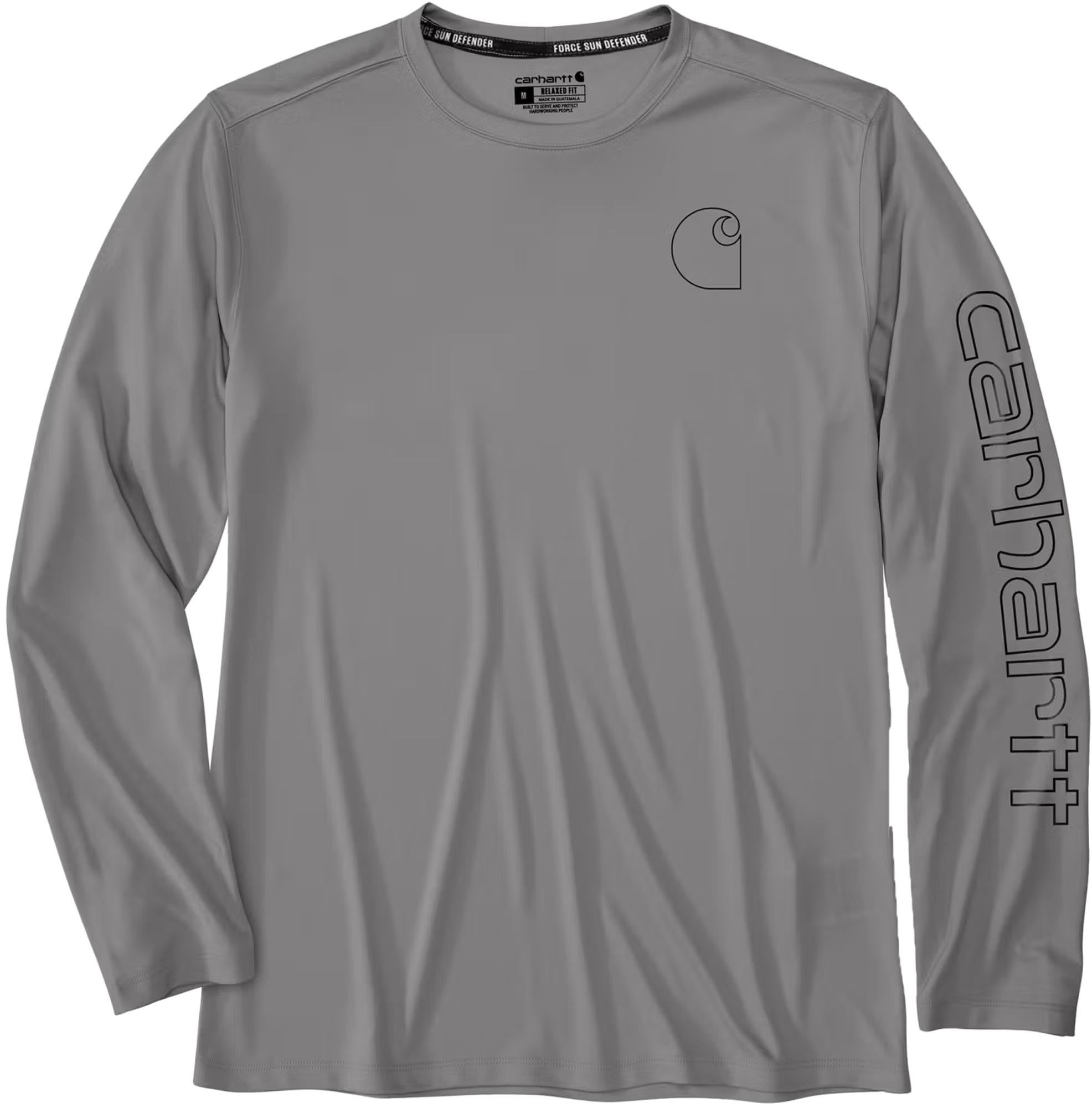 Carhartt Force Sun Defender™ Long-Sleeve Logo Graphic Long-Sleeve Functioneel overhemd grijs M Figuur 1