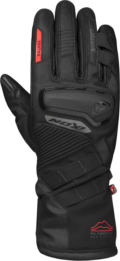 Ixon Pro Ragnar Vandtætte vintermotorcykelhandsker sort/rød L Figur 1