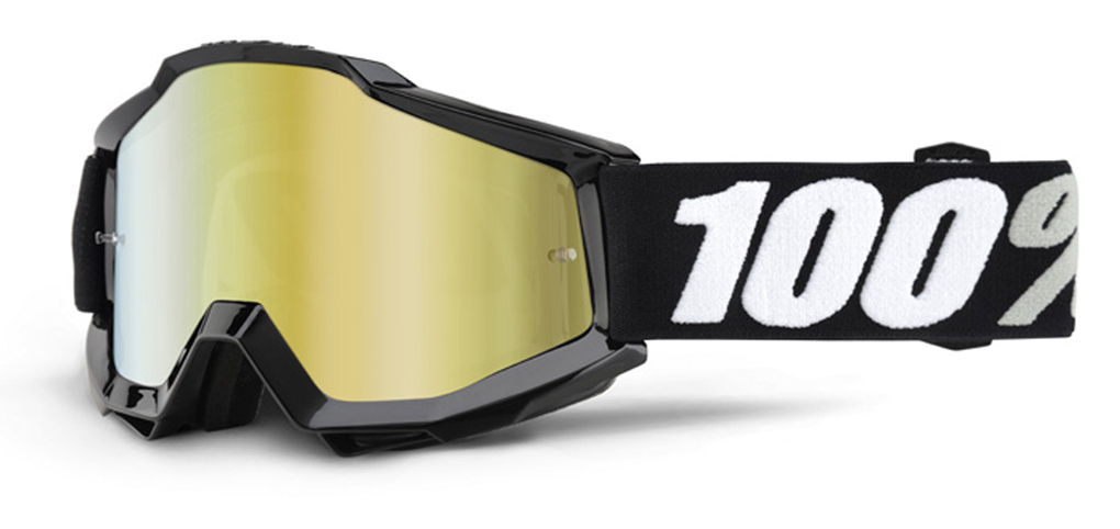 100% Accuri Extra Ochelari de motocross Alb/Negru Figura 1