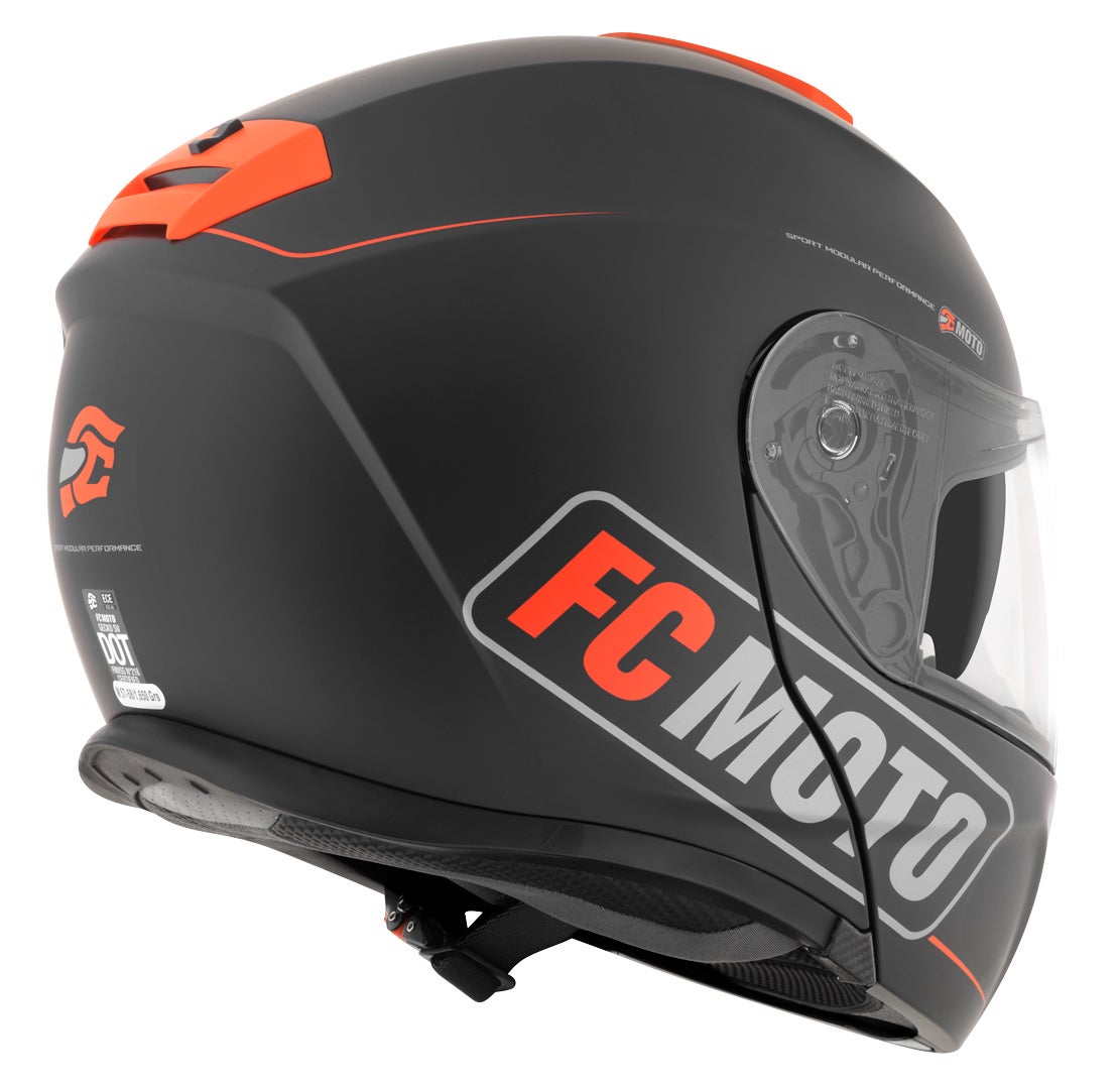 FC-Moto Novo Straight Hjelm sort/orange XL (61/62) Figur 4