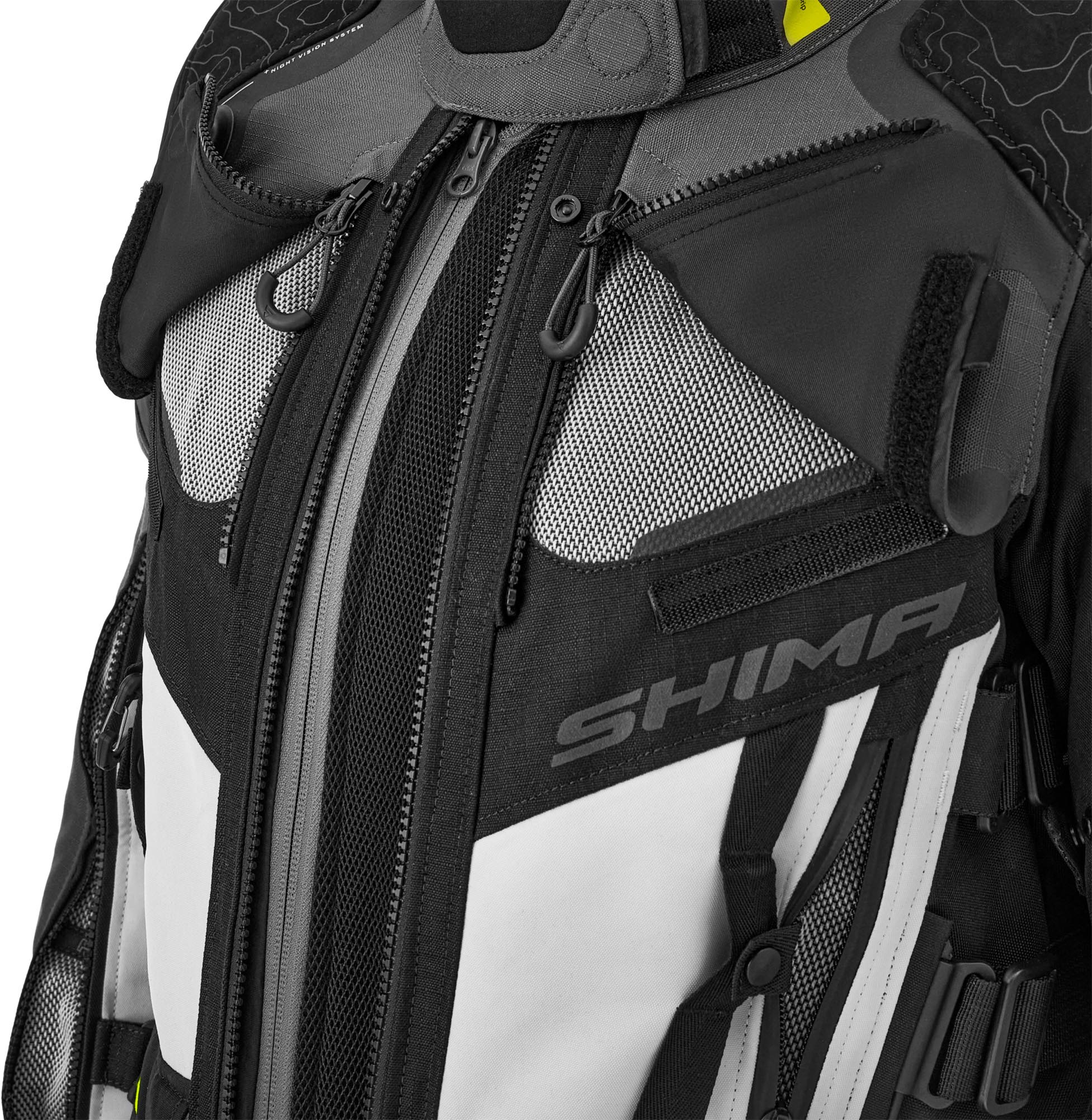 SHIMA Tracker Damer motorcykeltextiljacka vit/grå/gul XL Figur 5