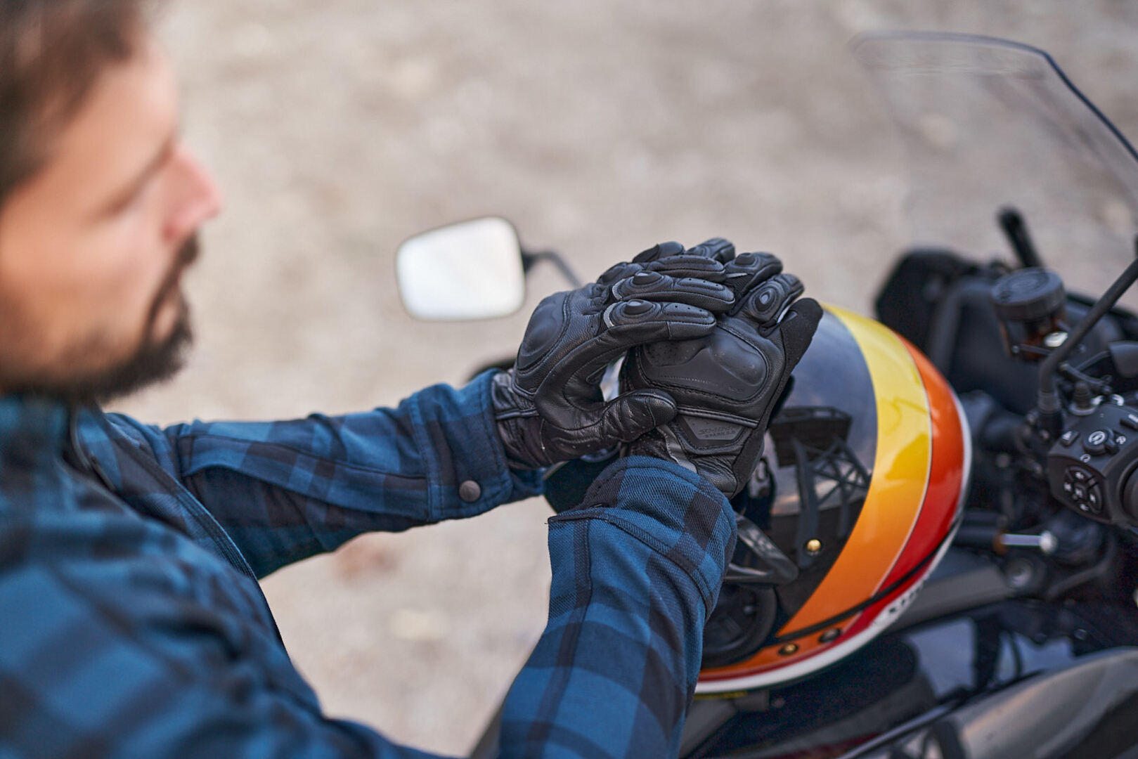 SHIMA Spark 2.0 Motorrad Handschuhe schwarz M Abbildung 4