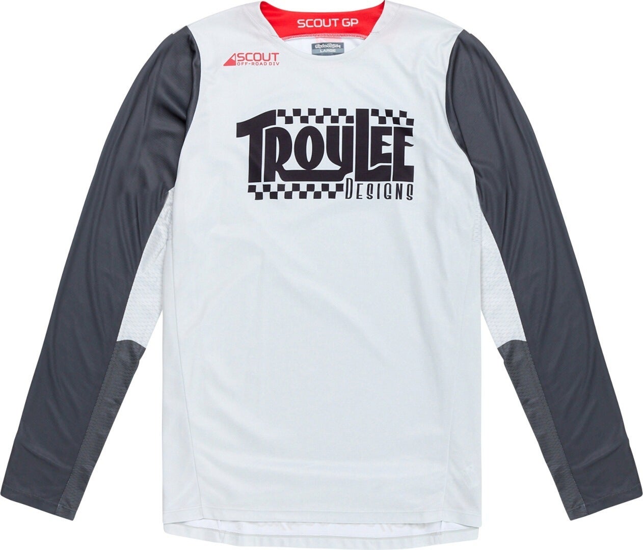 Troy Lee Designs Scout GP Big Lee Motocross Jersey white/grey M Figure 1