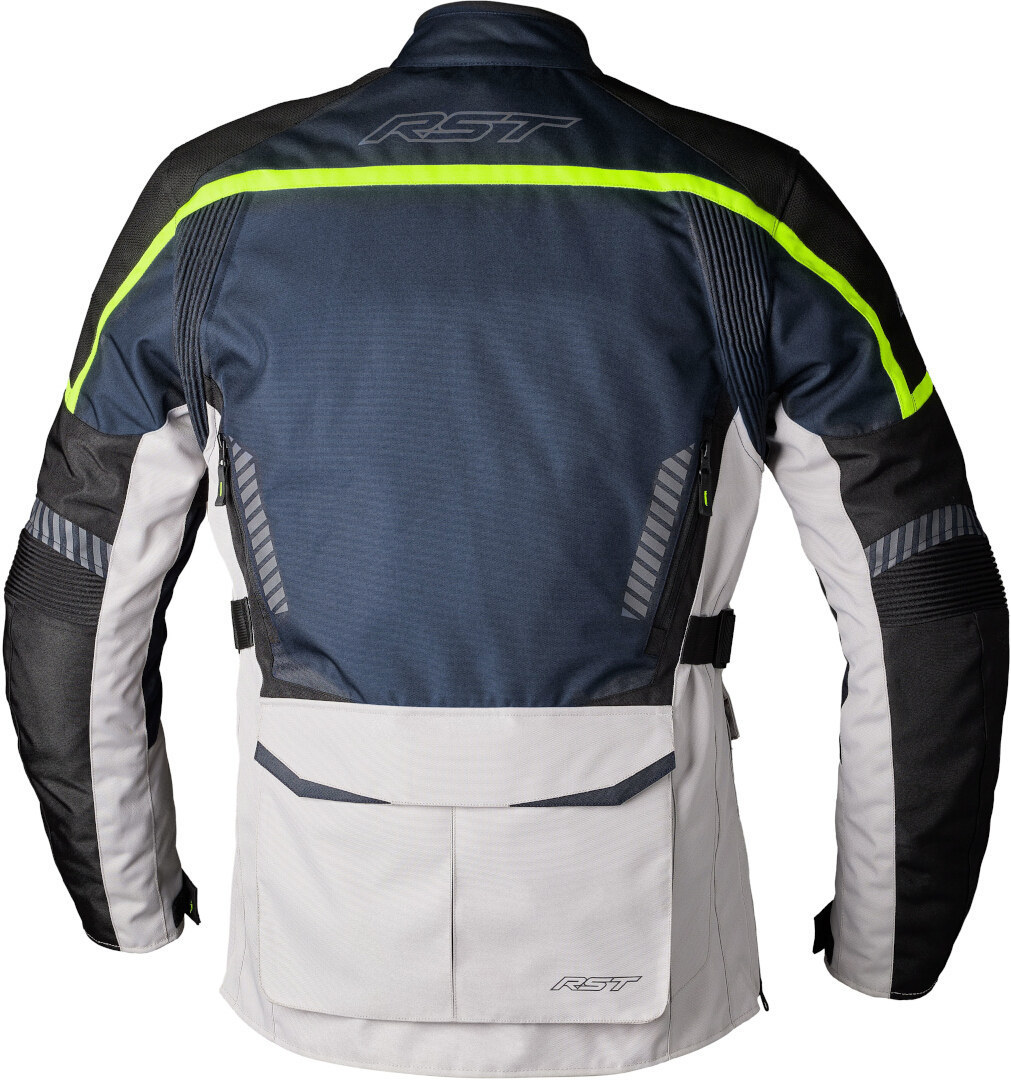 RST Maverick Evo Motorfiets Textiel Jas donkerblauw/zilver/neon 3XL Figuur 2