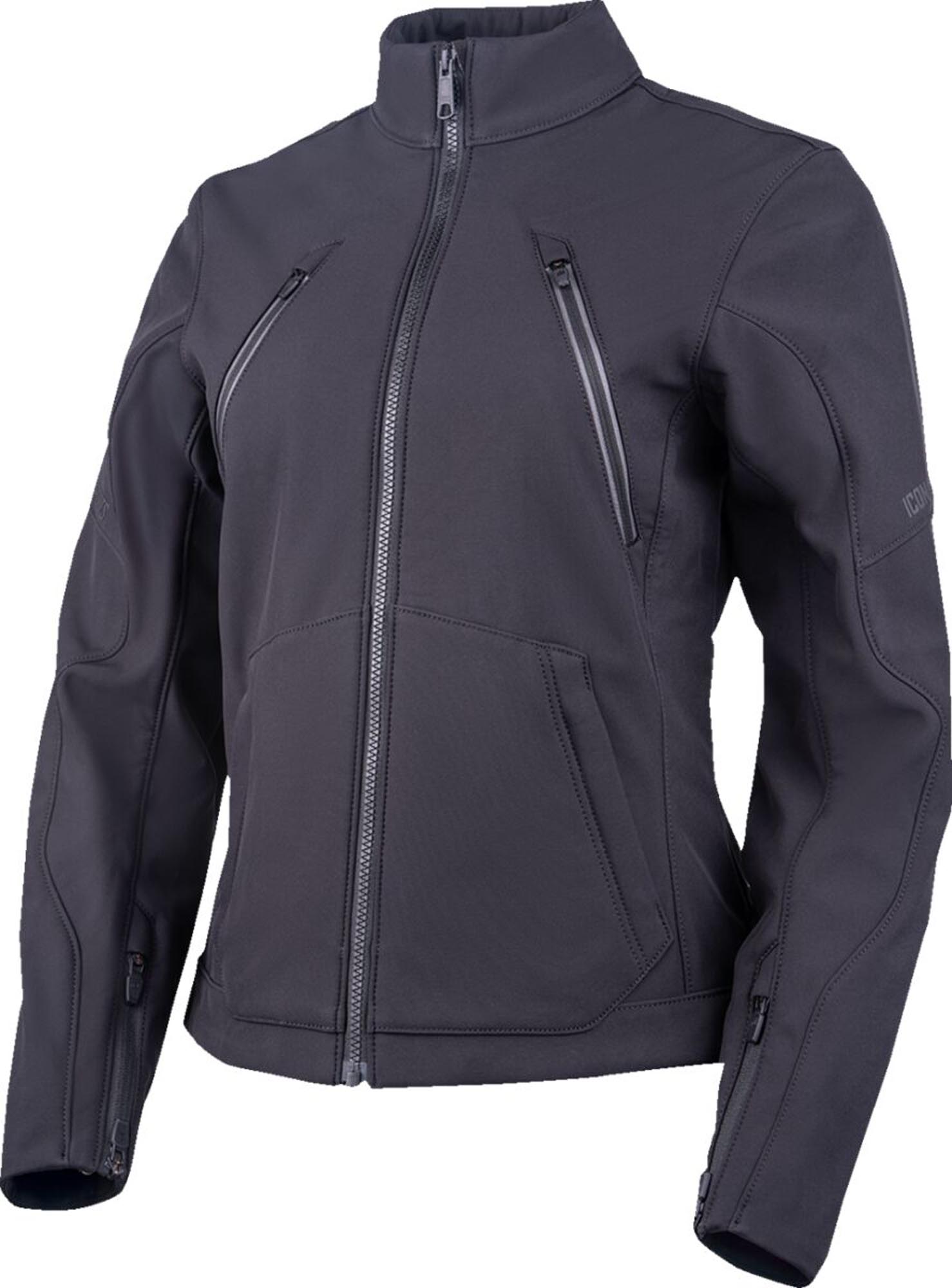 Icon Merc 3 Damen Motorrad Textiljacke schwarz S Abbildung 1
