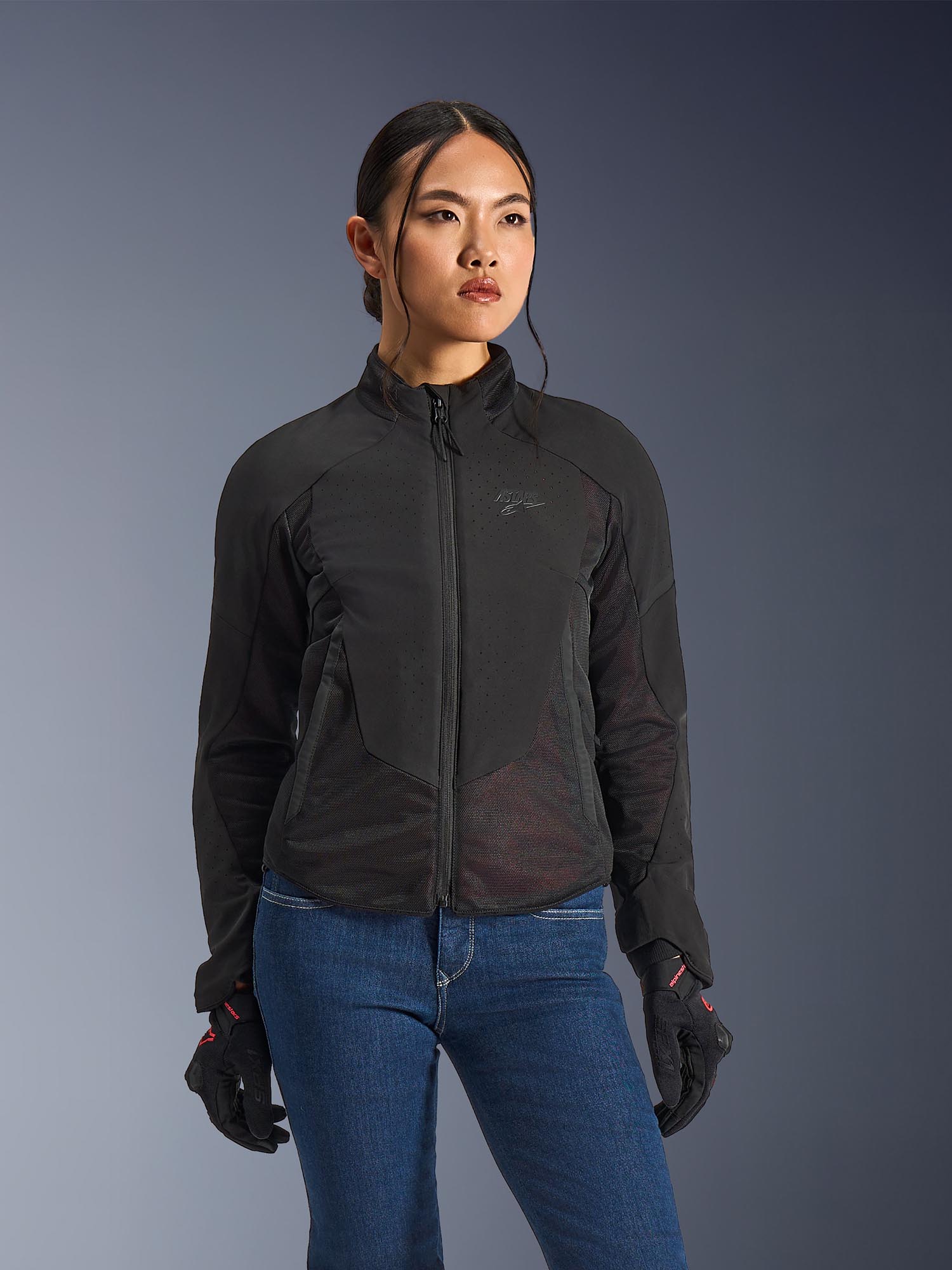 Side view of Alpinestars Stella Aeroshell Airflow Ladies Motorcycle Textile Jacket