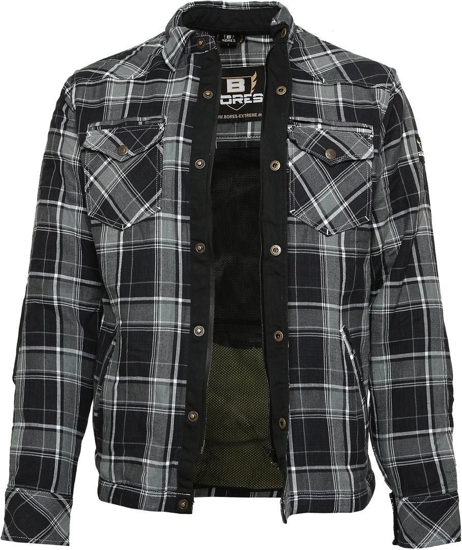 Bores Lumberjack Premium Camicia da moto grigio/nero/bianco L Figura 3