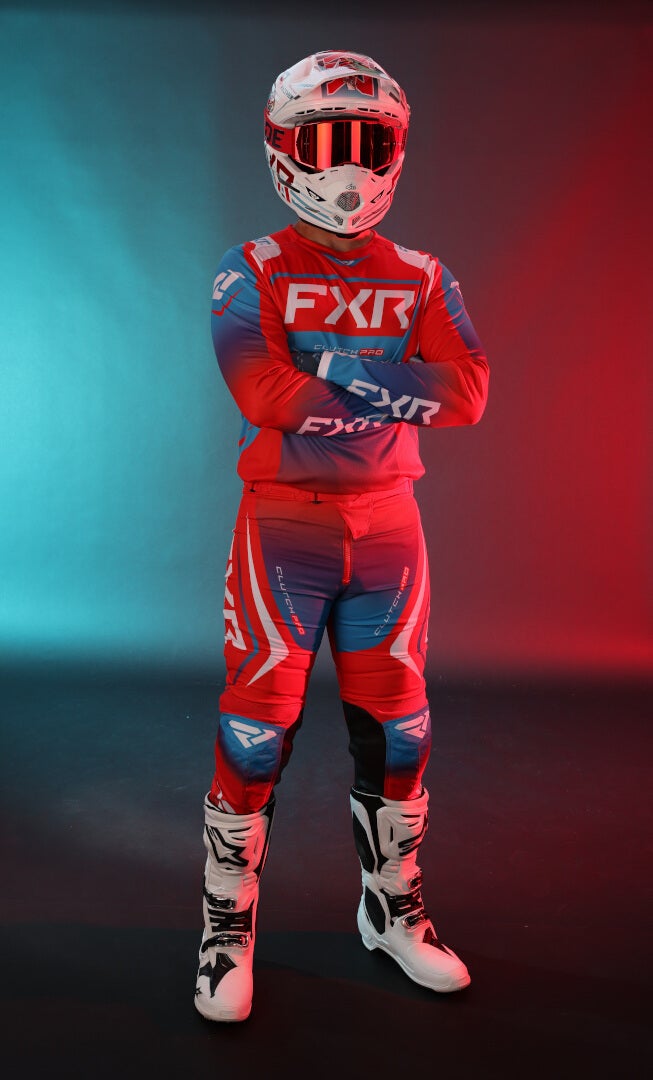 FXR Clutch Pro 2025 Motocross Pants red/white/blue 30 Figure 5