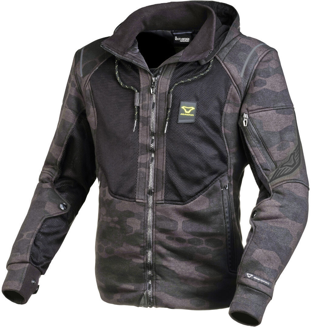Macna Breeze Camo Hanorac cu fermoar pentru motocicletă Negru/Camuflaj 3XL Figura 1