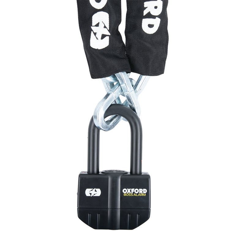 Oxford Cadena antirrobo Boss Alarm 16mm + cadena 12X2.0