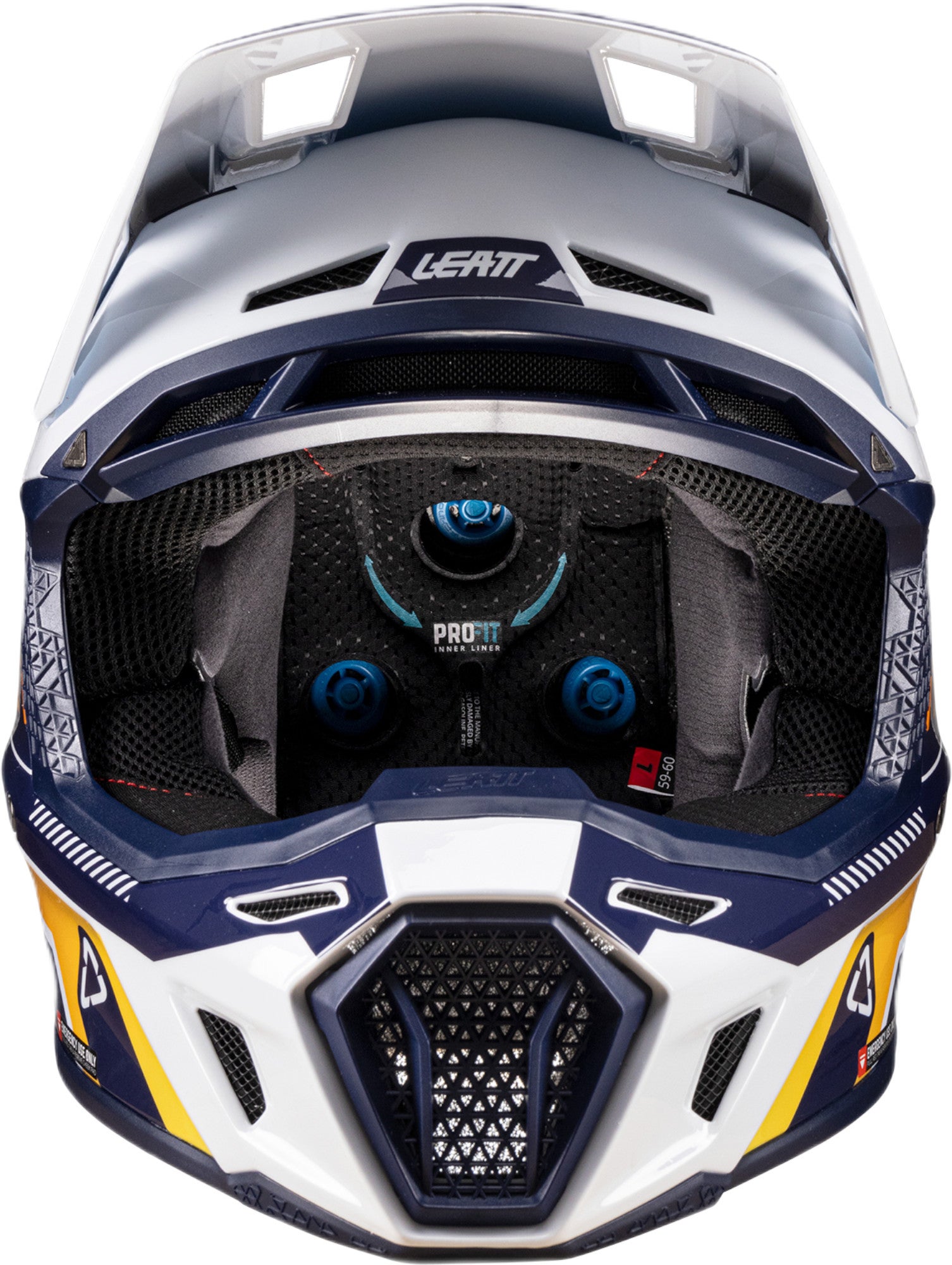 Leatt 8.5 V26 Motocross Helmet with Goggles white/blue/orange XL (61/62) Figure 7