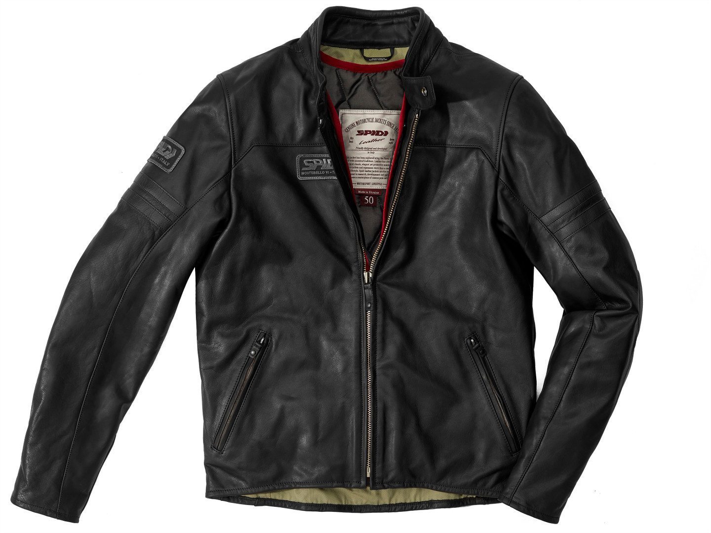 Spidi Vintage Motorrad Lederjacke schwarz 56 Abbildung 1