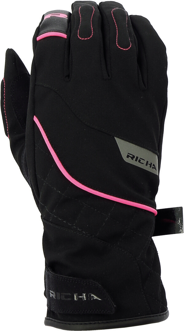Richa Tina 2 vattentät Damer Motorcykel Handskar Svart/rosa XS Figur 1